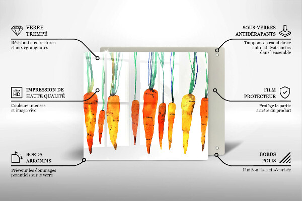 Ceranfeldabdeckung Karottenillustration