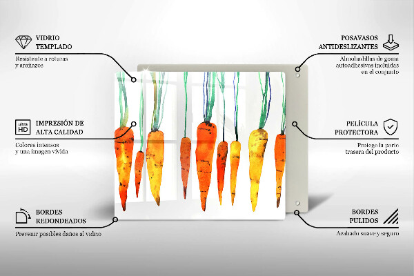 Ceranfeldabdeckung Karottenillustration