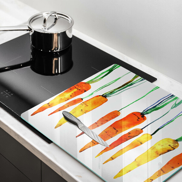 Ceranfeldabdeckung Karottenillustration