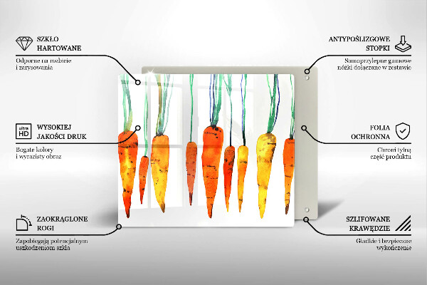 Ceranfeldabdeckung Karottenillustration