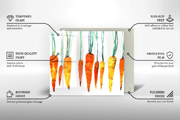 Ceranfeldabdeckung Karottenillustration
