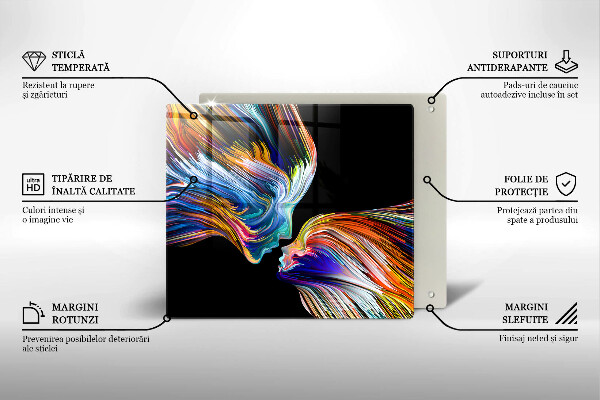 Ceranfeldabdeckung Kuss-Abstraktion