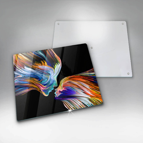 Ceranfeldabdeckung Kuss-Abstraktion