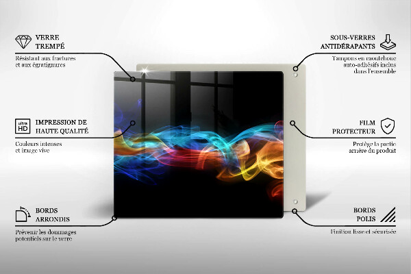 Herdplattenabdeckung Bunter Rauch