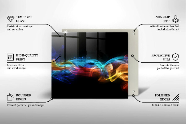 Herdplattenabdeckung Bunter Rauch