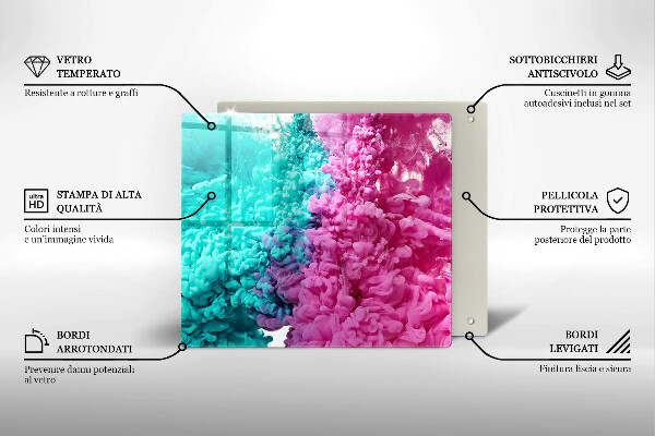 Ceranfeld schutz Türkisrosa Rauch