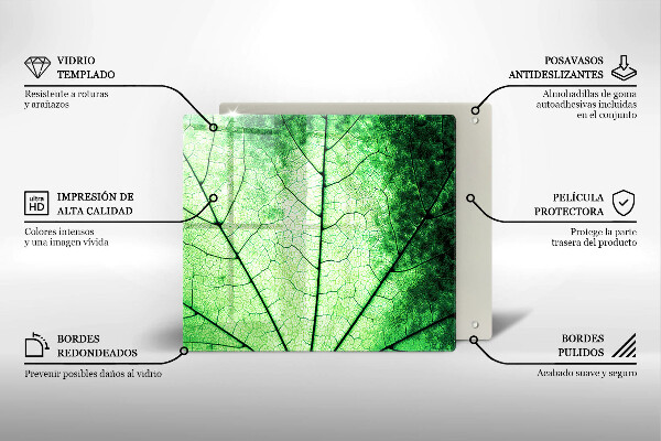 Herdplattenabdeckung Dekoratives Aderblatt