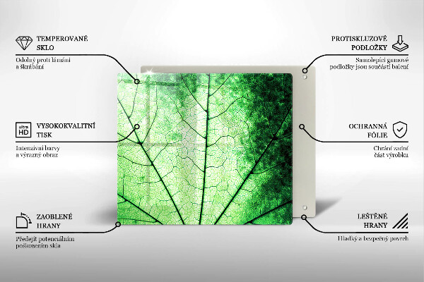 Herdplattenabdeckung Dekoratives Aderblatt