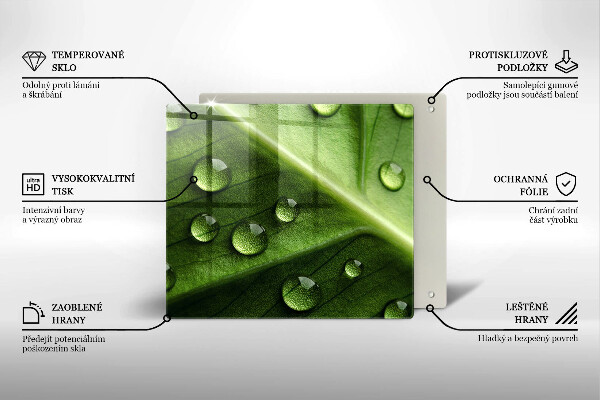 Herdplattenabdeckung Naturtau und Blatt