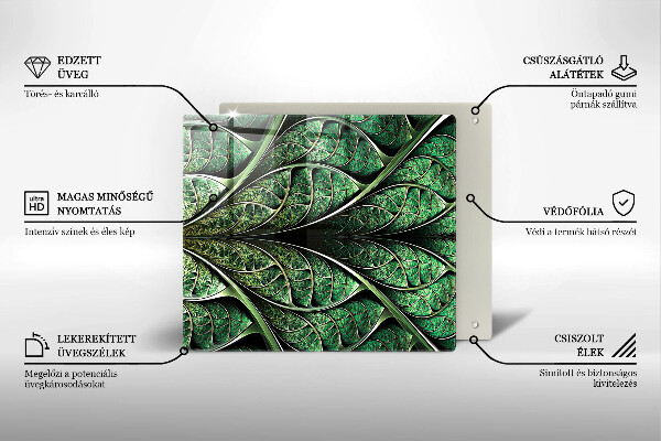 Herdplattenabdeckung Struktur der Blattadern