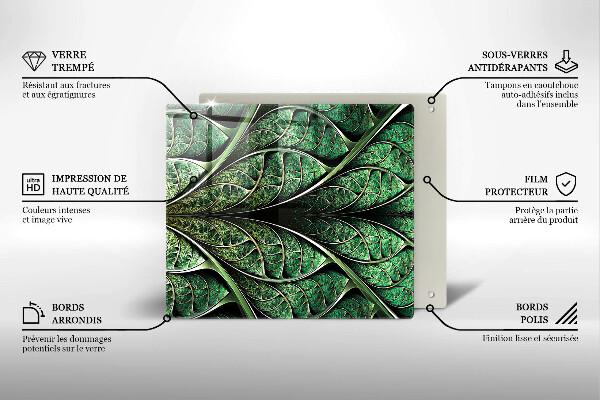 Herdplattenabdeckung Struktur der Blattadern