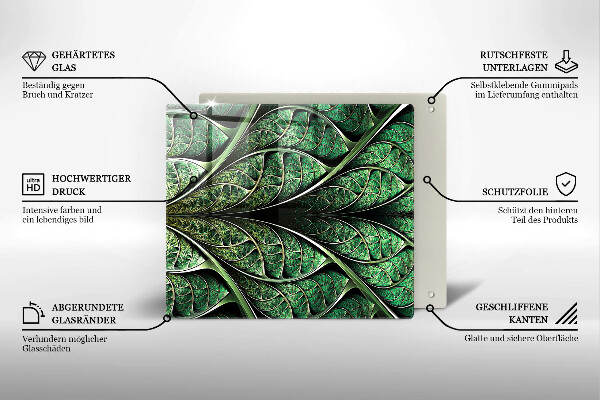Herdplattenabdeckung Struktur der Blattadern