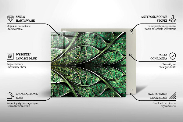 Herdplattenabdeckung Struktur der Blattadern