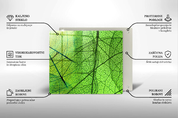 Herdplattenabdeckung Naturblattadern