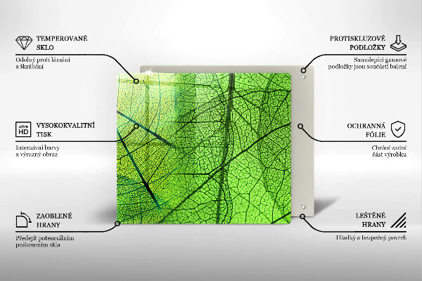 Herdplattenabdeckung Naturblattadern