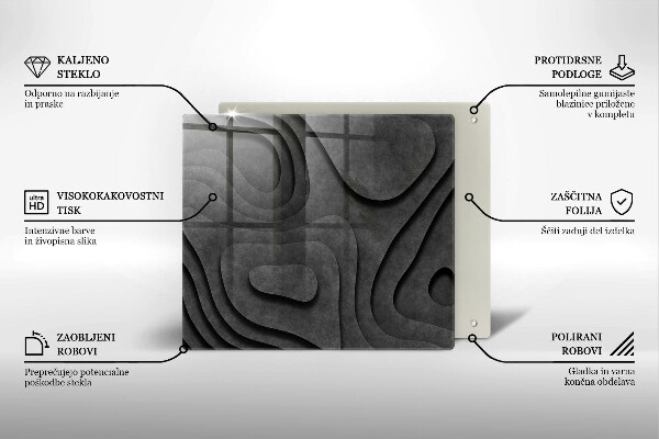 Herdplattenabdeckung 3D-Steinformen
