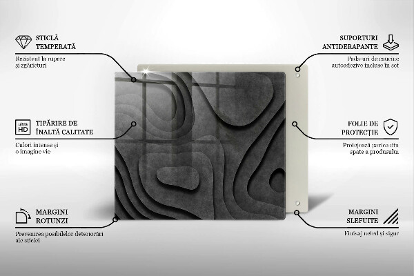 Herdplattenabdeckung 3D-Steinformen