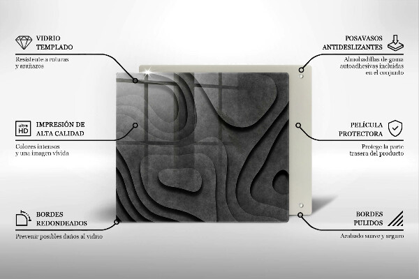 Herdplattenabdeckung 3D-Steinformen