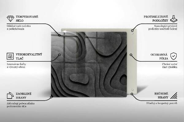 Herdplattenabdeckung 3D-Steinformen