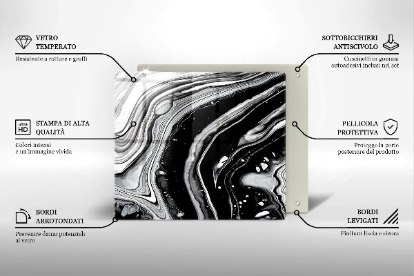 Ceranfeldabdeckung Tintenabstraktion
