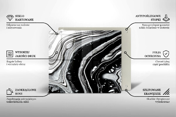 Ceranfeldabdeckung Tintenabstraktion
