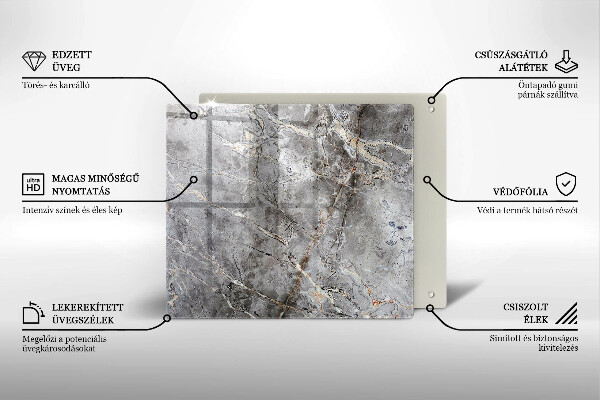 Ceranfeldabdeckung Steinstruktur