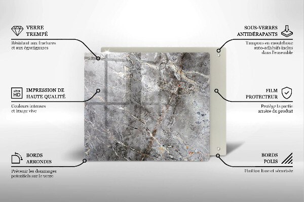 Ceranfeldabdeckung Steinstruktur