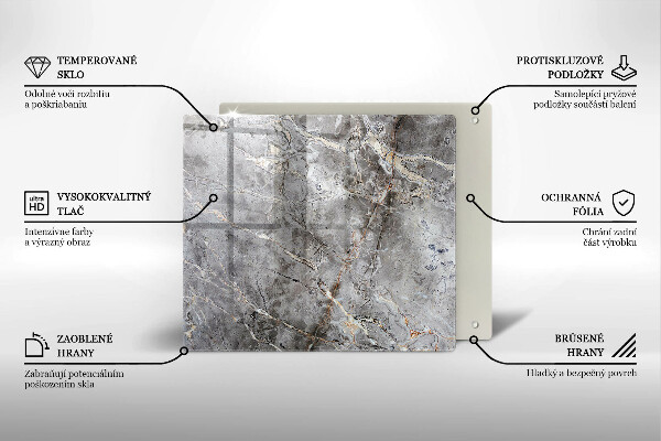 Ceranfeldabdeckung Steinstruktur