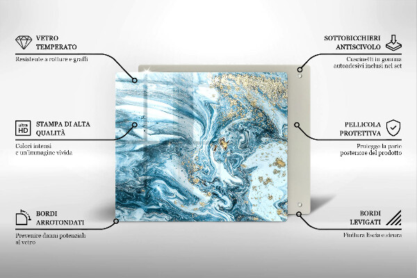 Ceranfeld schutz Struktur mit Gold
