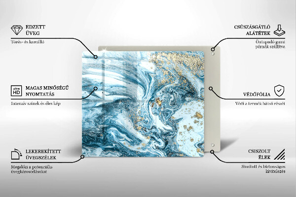 Ceranfeld schutz Struktur mit Gold