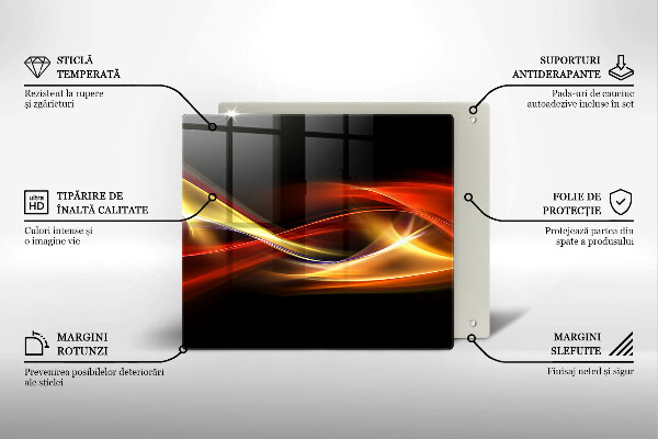 Herdplattenabdeckung Abstrakter Rauch und Licht