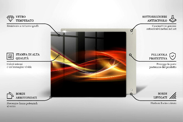 Herdplattenabdeckung Abstrakter Rauch und Licht