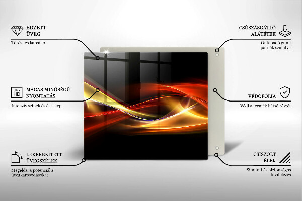 Herdplattenabdeckung Abstrakter Rauch und Licht