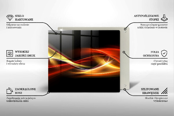 Herdplattenabdeckung Abstrakter Rauch und Licht