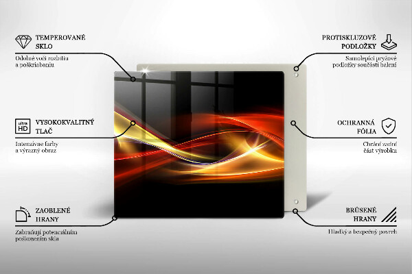 Herdplattenabdeckung Abstrakter Rauch und Licht