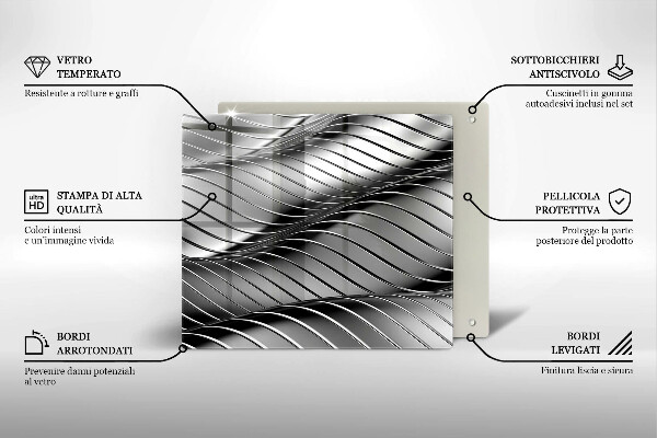 Herdplattenabdeckung 3D-Metallstruktur