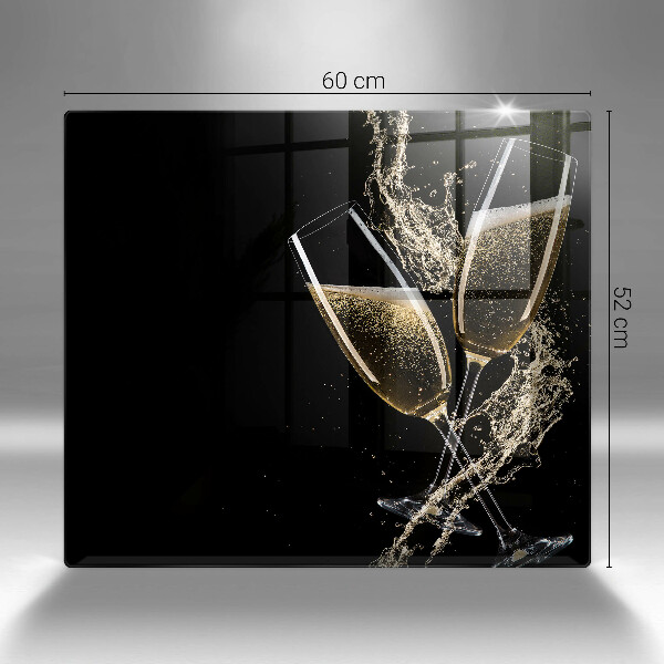 Ceranfeldabdeckung Gläser Champagner