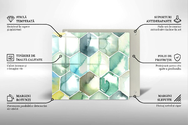 Ceranfeld schutz Aquarell-Sechsecke