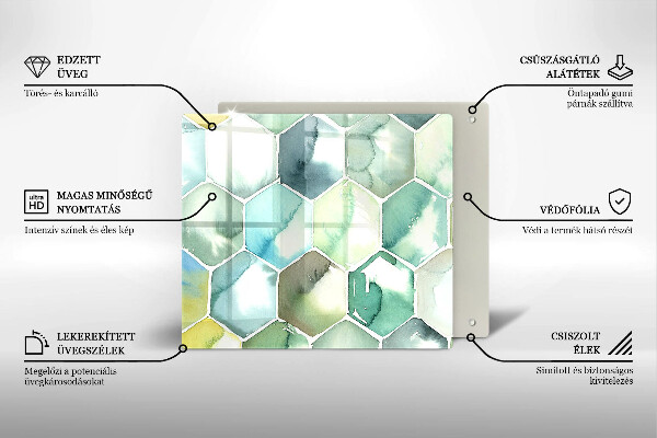 Ceranfeld schutz Aquarell-Sechsecke