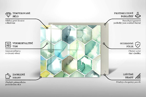 Ceranfeld schutz Aquarell-Sechsecke