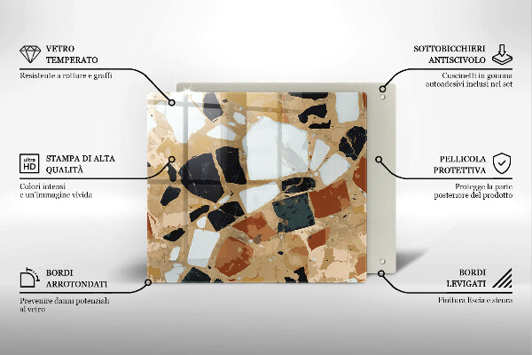 Ceranfeld schutz Dekorativer Steinteller