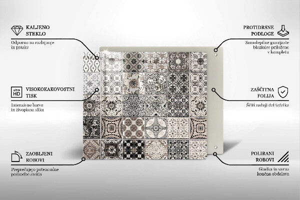 Herdplattenabdeckung Dekorative Fliesen