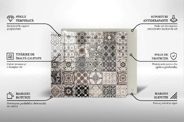 Herdplattenabdeckung Dekorative Fliesen