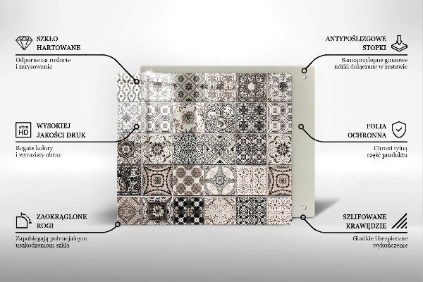 Herdplattenabdeckung Dekorative Fliesen