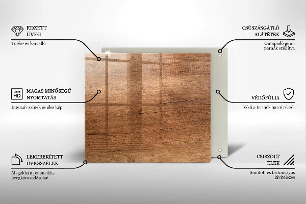 Herdplattenabdeckung Holzstruktur