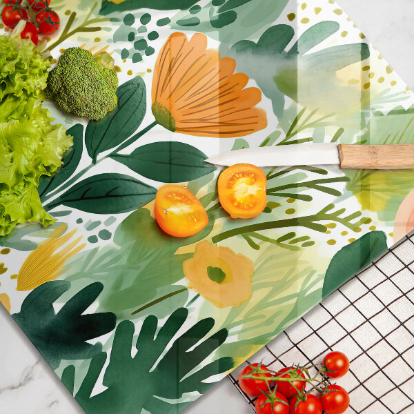 Ceranfeld schutz Bemalte Blumen