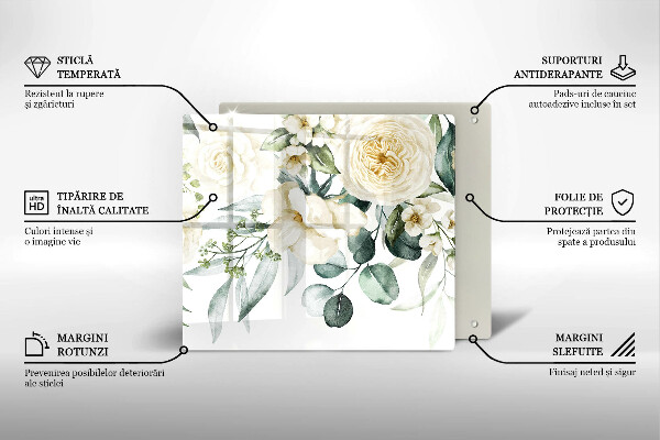 Ceranfeld schutz Aquarellblumen