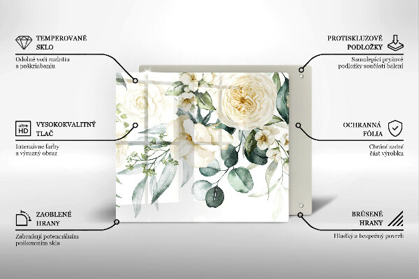 Ceranfeld schutz Aquarellblumen