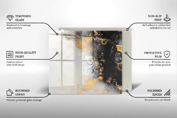 Ceranfeld schutz Abstraktion mit Gold
