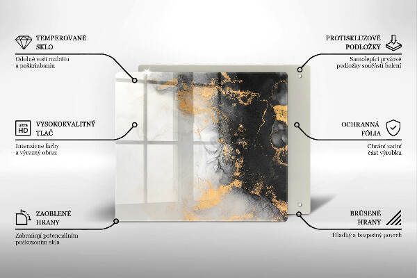 Ceranfeld schutz Abstraktion mit Gold